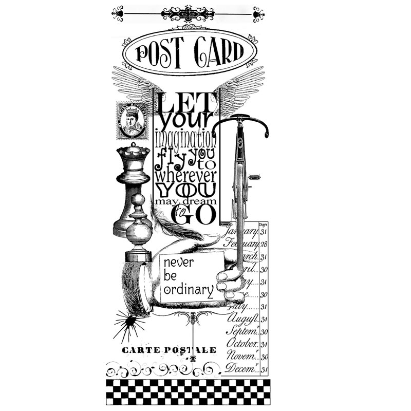 #1932 - Postcard Domino - Collage